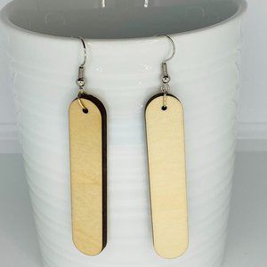 Simple wood earrings